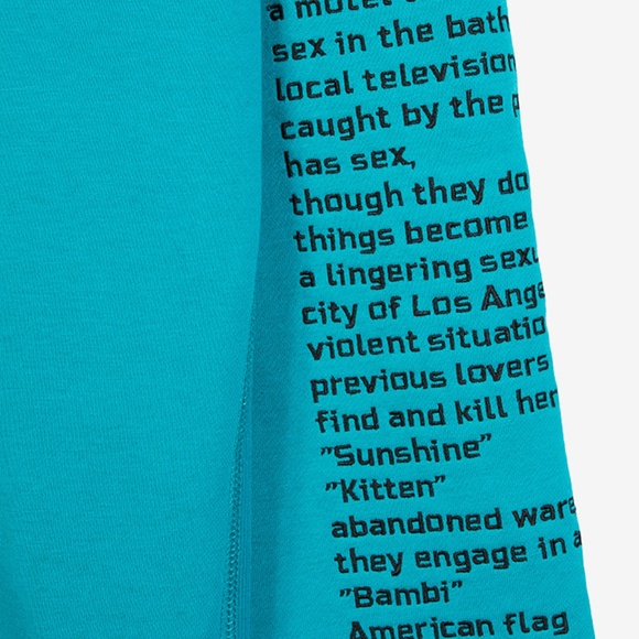 Pleasures Now All Embroidered Crewneck Blue Teal - Picture 3 of 4
